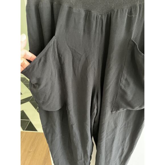 Vintage Newport News Silk Flowy Balloon Pants 10 Drop Pockets Ties '90s Boho - Picture 3 of 6